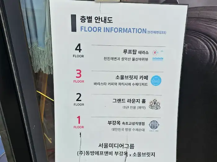 카페 층별 안내도