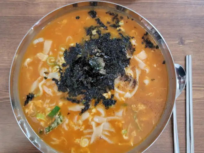 장칼국수 항공샷