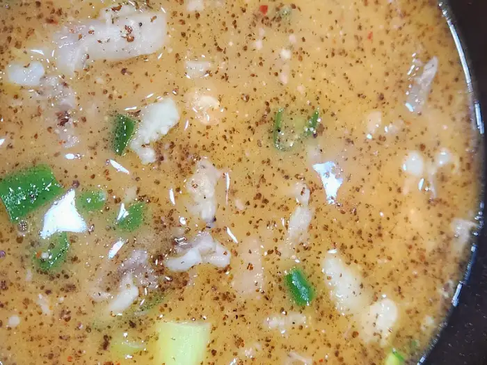 순대국 국물 클로즈업