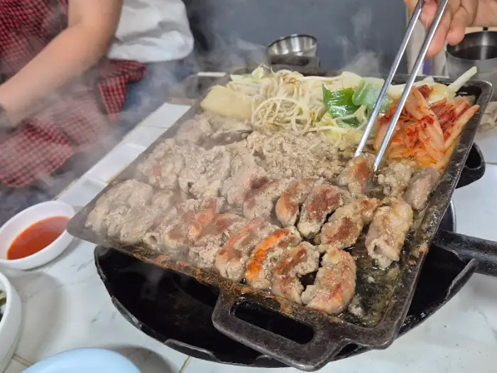 순곱창이 구워지는 모습
