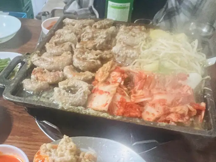 곱창이 거의 다 익은 모습