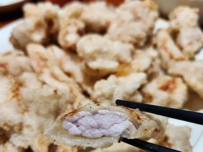탕수육 단면