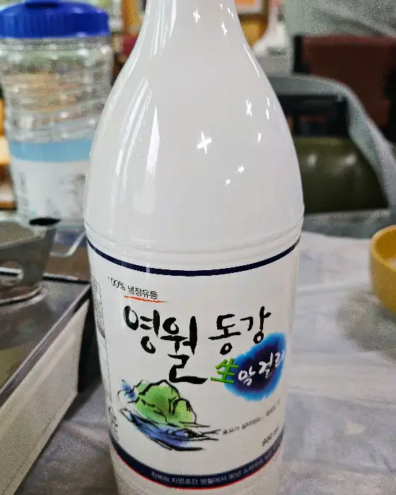 영월 동강 막걸리 병