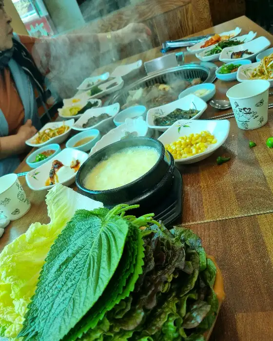 김이 모락모락 나는 계란찜