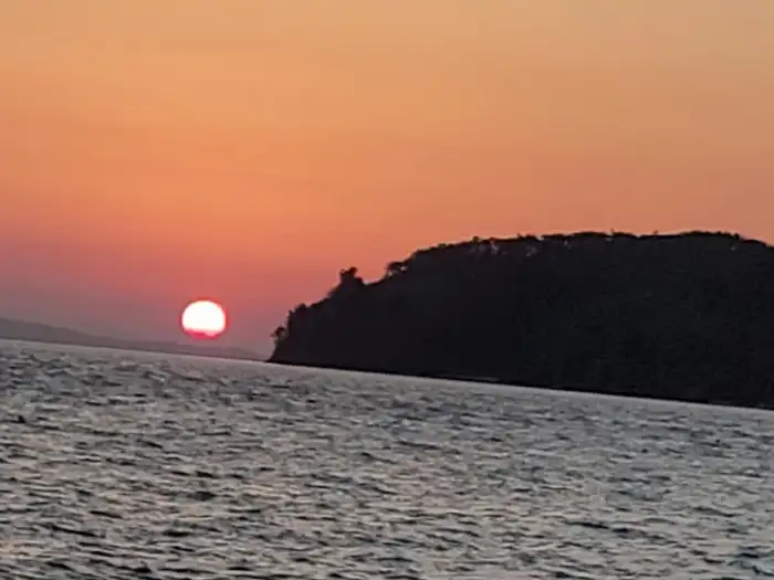 선재도 해질녘의 석양