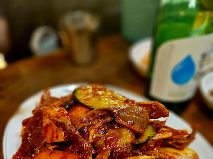 닭무침 클로즈업