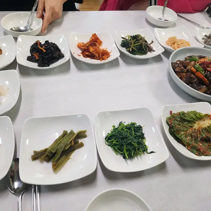 다양한 산채 정식 밑반찬