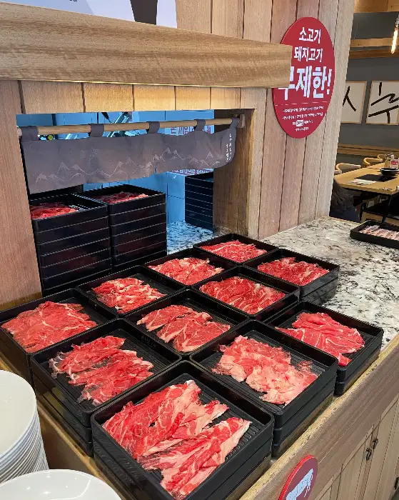 무한리필 소고기, 돼지고기 플레이트