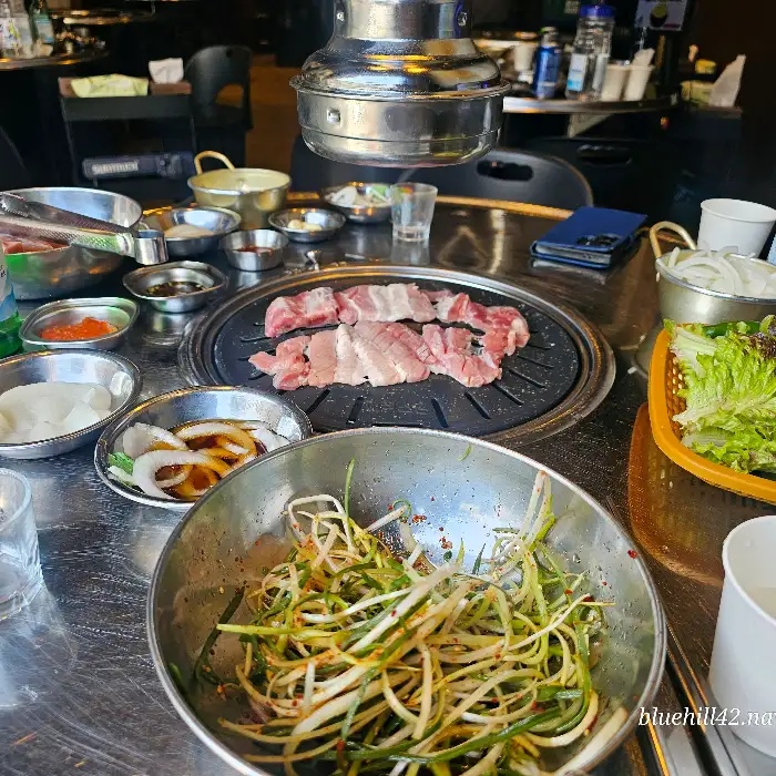 백양숯불갈비 덕천점 푸짐한 한상차림