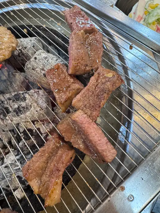 잘 익은 갈비 조각