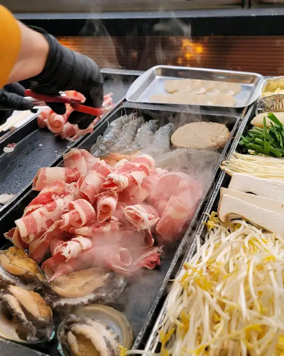 키조개 삼합 재료 준비 과정