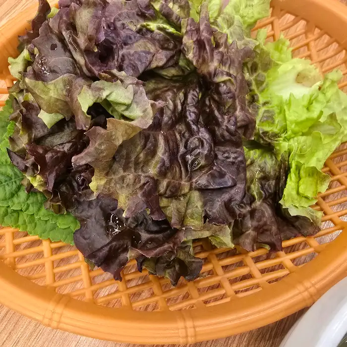 신선한 쌈 채소 모듬