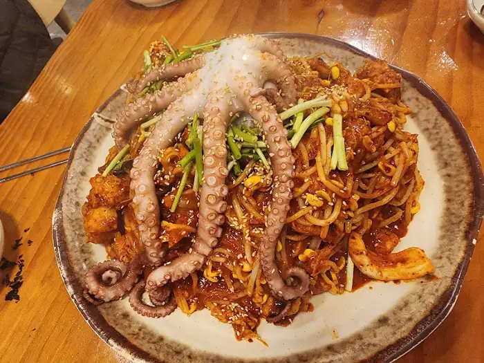 아구찜과 낙지 클로즈업