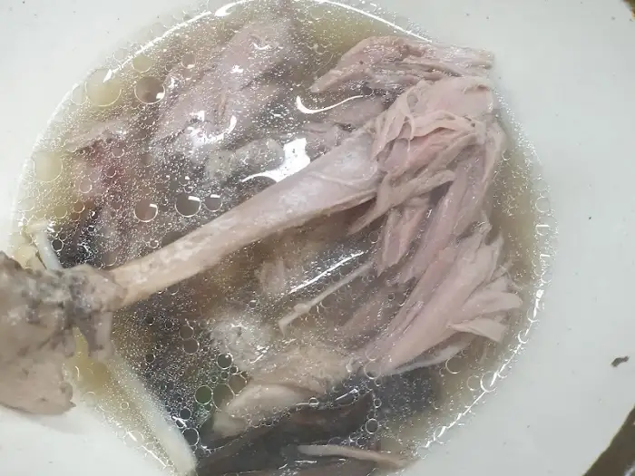 오리고기 살코기 단면