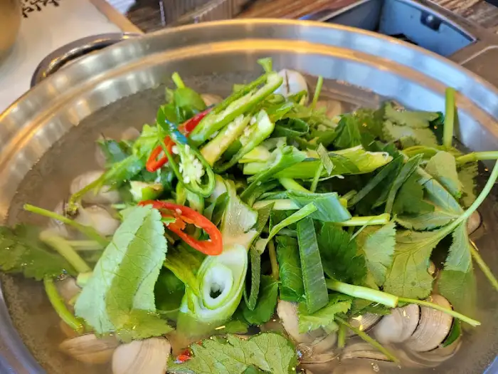 신선한 조개탕