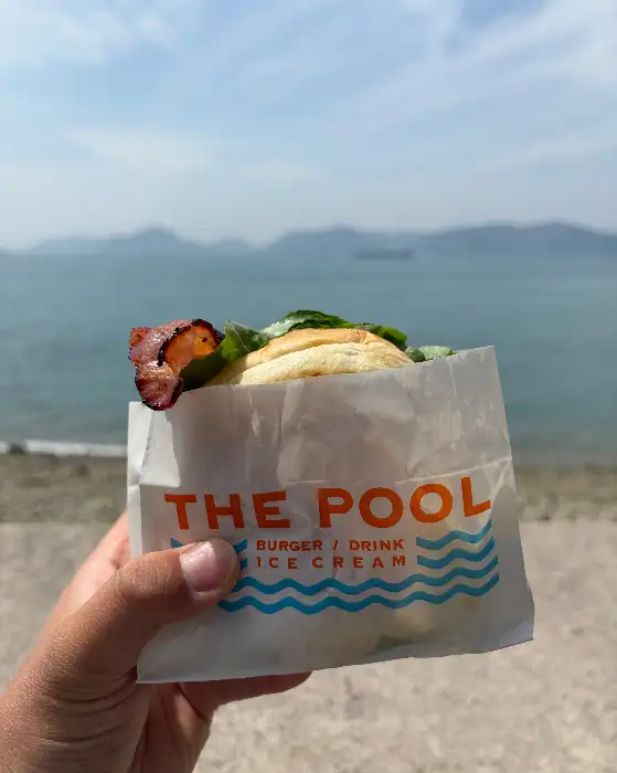 남해마늘버거 클로즈업