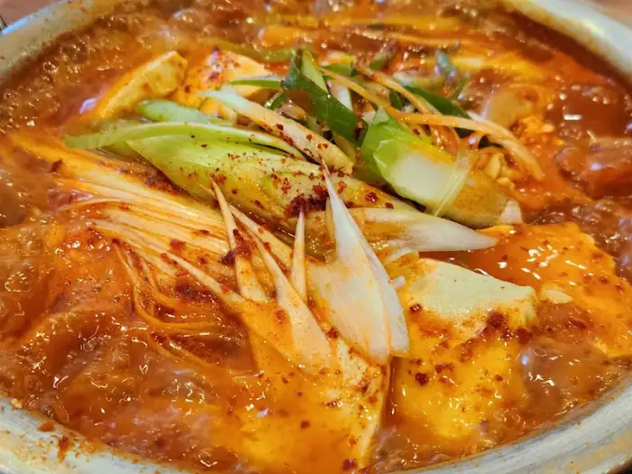 동태찌개의 칼칼한 국물 근접샷