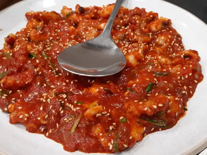 철판 볶음 낙지 요리