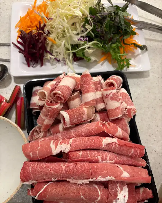 신선한 채소와 고기