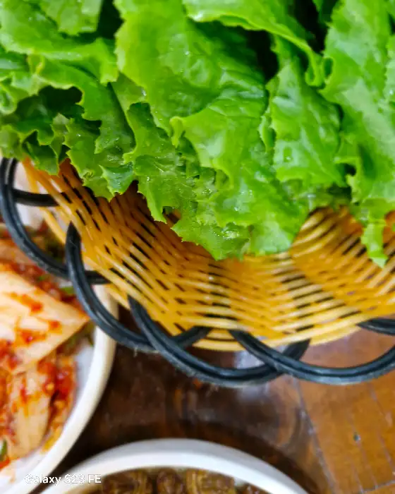 신선한 쌈 채소