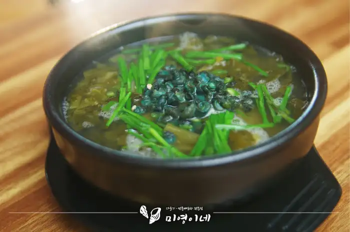 다슬기 수제비