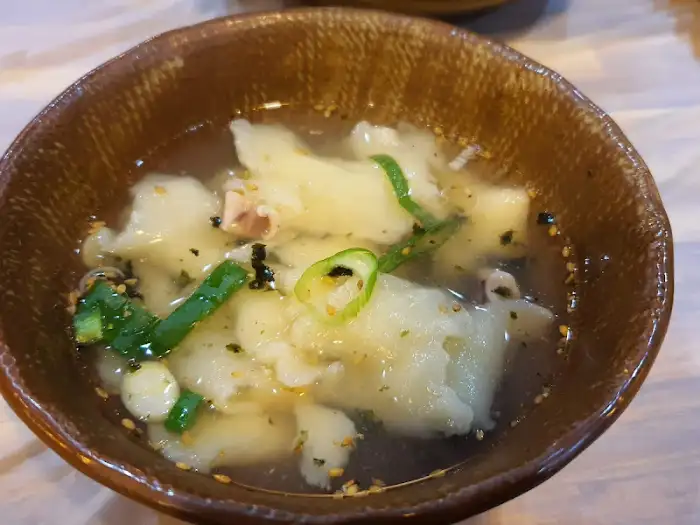 수제비 국물에 비벼먹는 밥