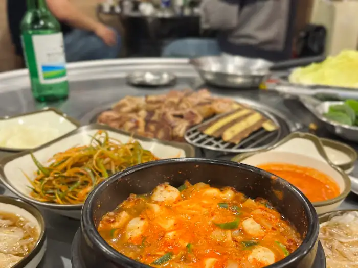 버섯된장찌개와 곁들임찬