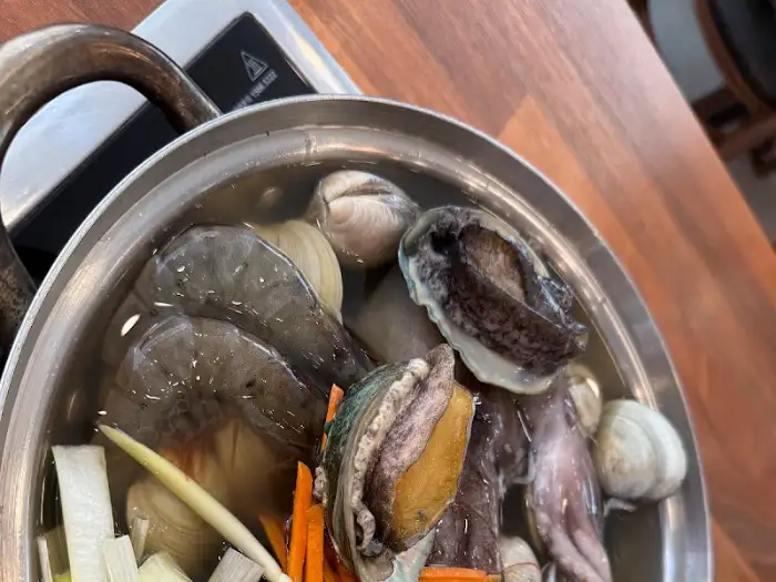 다양한 해산물의 근접샷