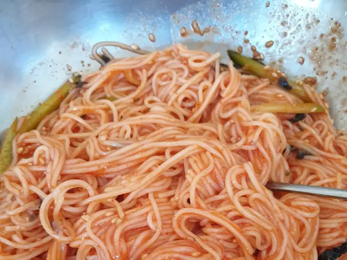비빔국수 클로즈업