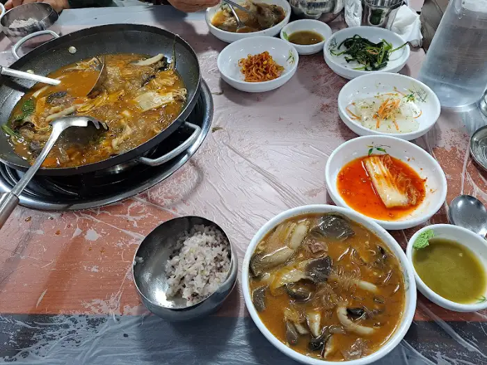 버섯육개장과 찰밥