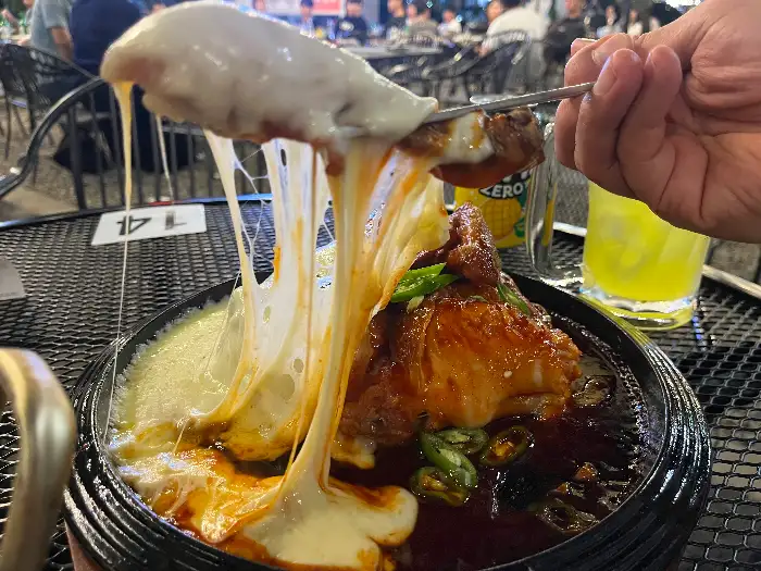 치즈 늘어나는 닭