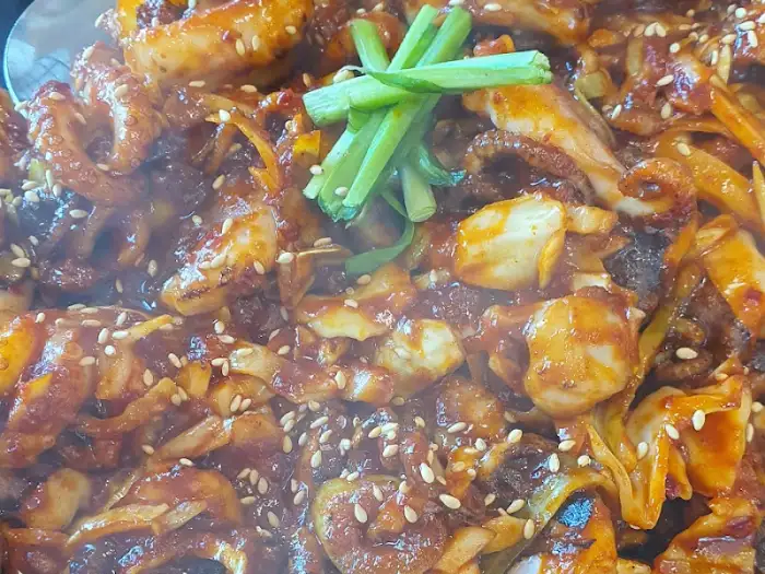 매콤한 쭈꾸미 볶음 클로즈업