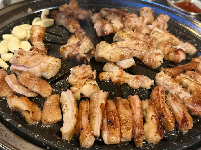 삼겹살과 막창 굽기