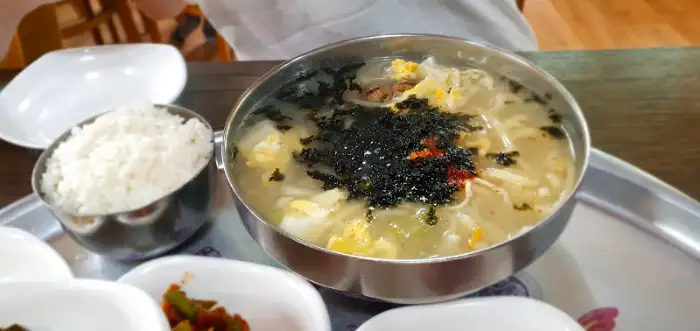 콩비지 근접 촬영