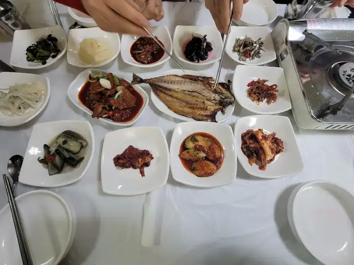 푸짐한 한 상 차림의 근접샷