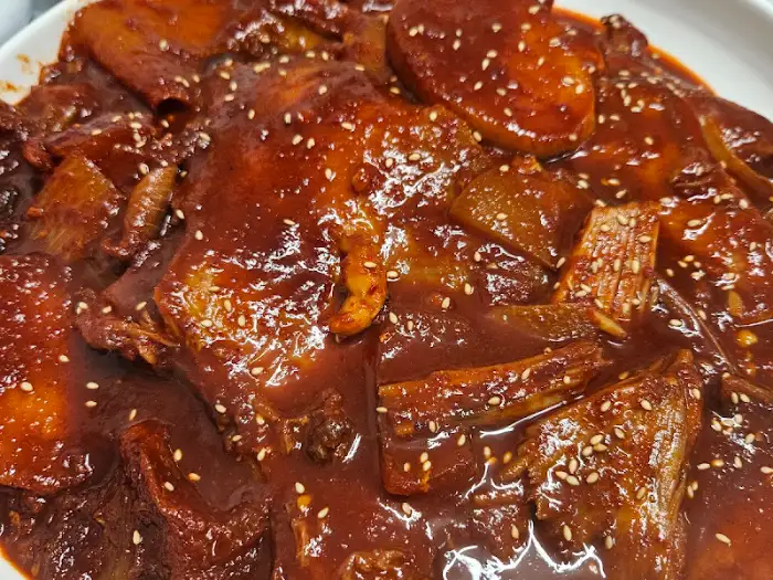 가오리찜의 양념과 질감