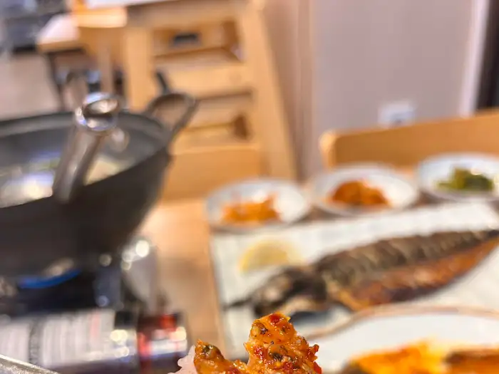 명태 조림 클로즈업