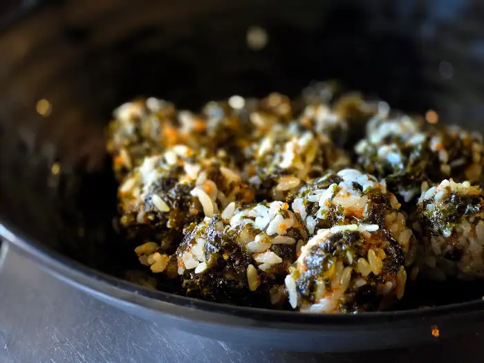 rice balls with seaweed