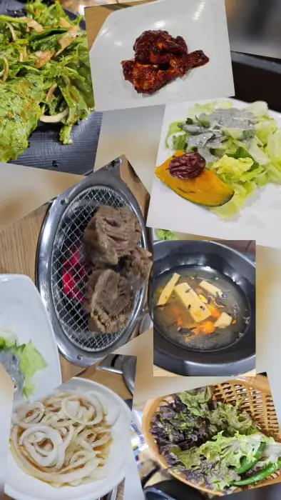 다양한 음식 사진 콜라주