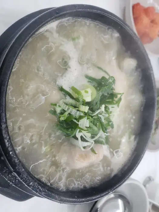 옻삼계탕 속 닭고기와 찹쌀