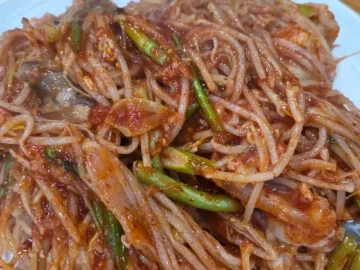 명석찜의 푸짐한 아구찜과 밑반찬