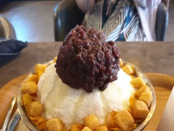 카페 완도리 수제 팥 빙수 모습