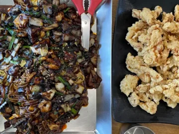 대천정통중화요리의 짜장면과 탕수육 세트
