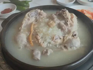 본가장수촌 평촌점 누룽지백숙 비주얼
