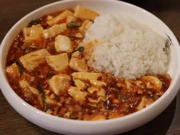 매콤하고 진한 마파두부와 밥