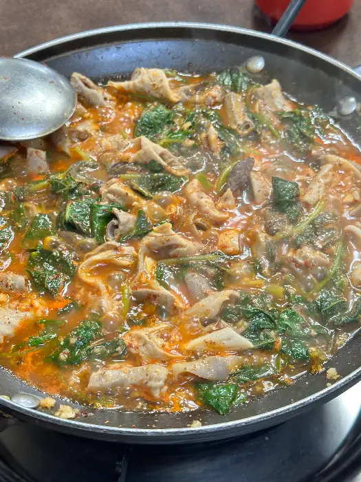 푸짐한 순대 한 접시