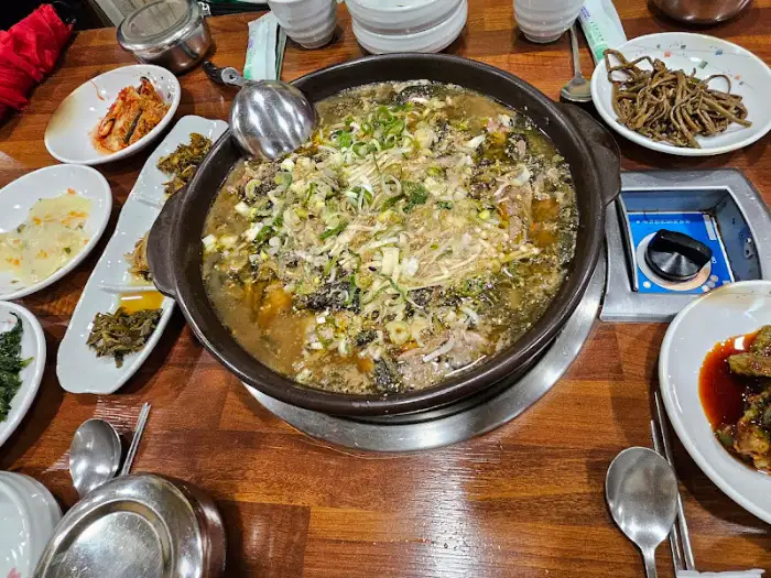 시래기 불고기 뚝배기 클로즈업