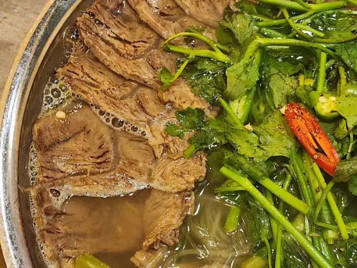 모둠수육전골의 고기 단면