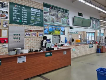 망향비빔국수 본점의 대표 메뉴인 비빔국수 푸짐한 모습