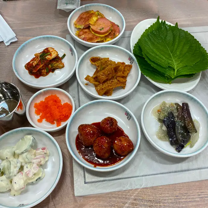 밑반찬 클로즈업